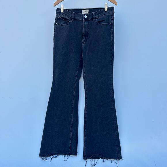 DL1961 Denim Jeans Bridget Boot Cut 31.5” Raw Hem Charcoal Grecian 30 Flare - Picture 2 of 11